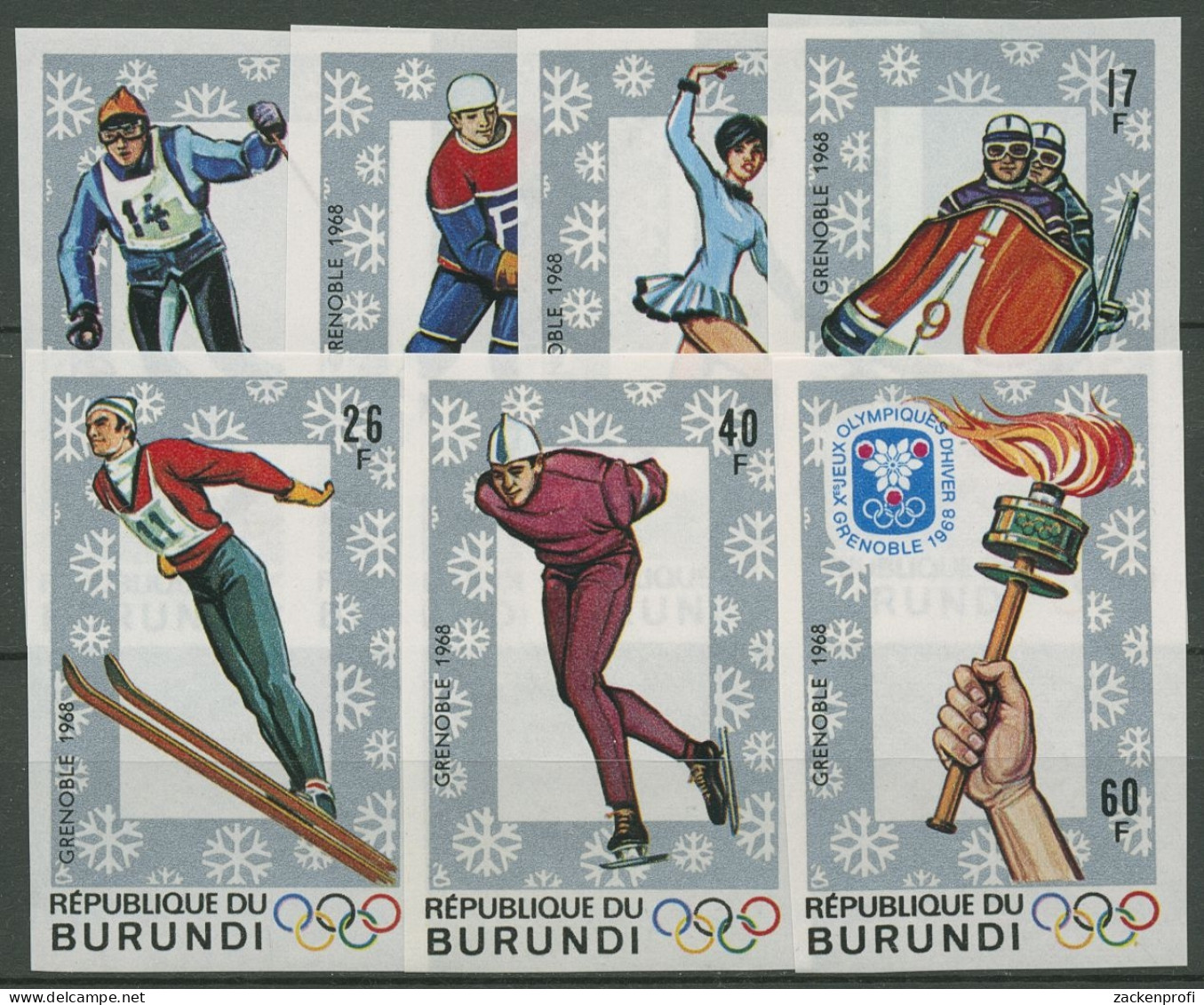 Burundi 1968 Olympische Winterspiele In Grenoble 386/92 B Postfrisch - Neufs