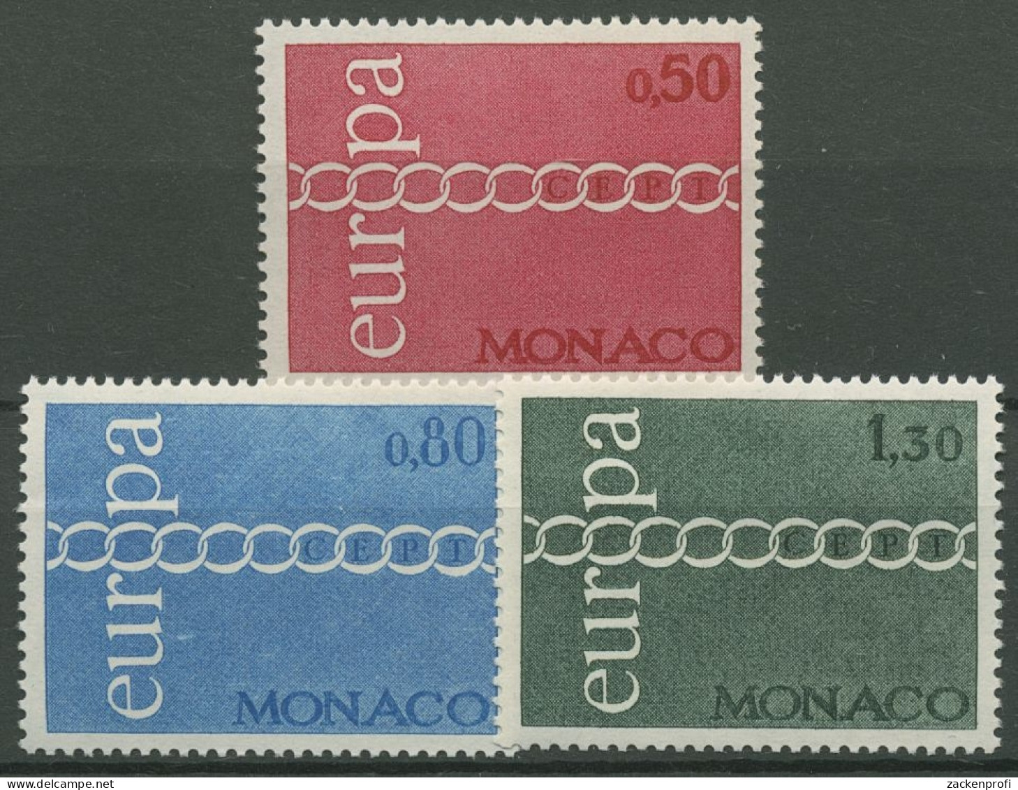 Monaco 1971 Europa CEPT Kettensymbol 1014/16 Postfrisch - Neufs