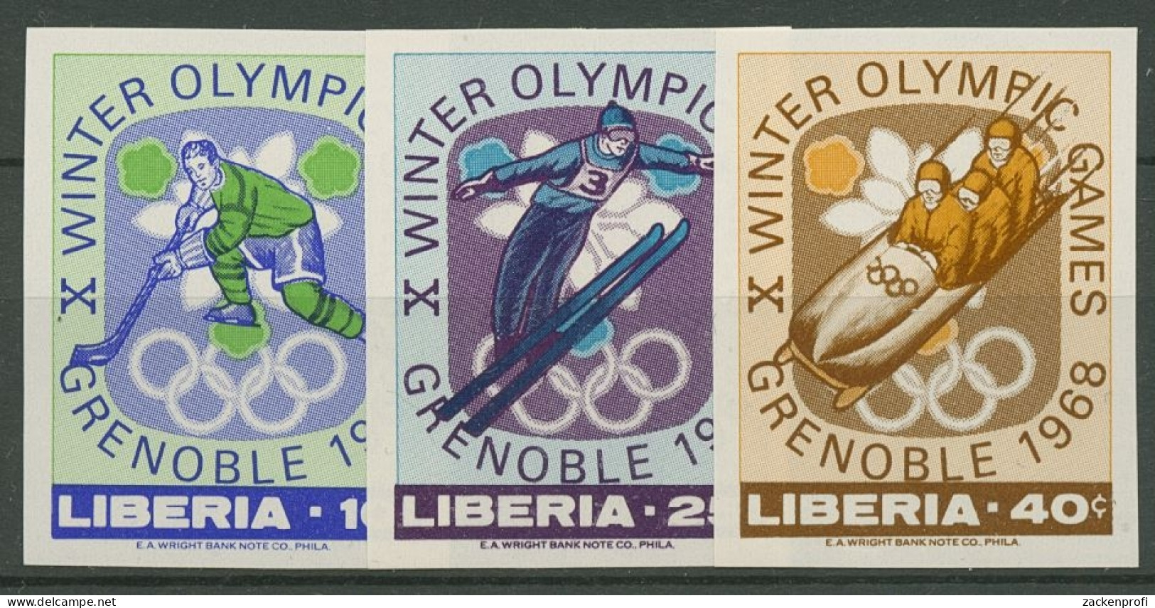 Liberia 1967 Olympische Winterspiele '68 In Grenoble 693/95 B Postfrisch - Liberia