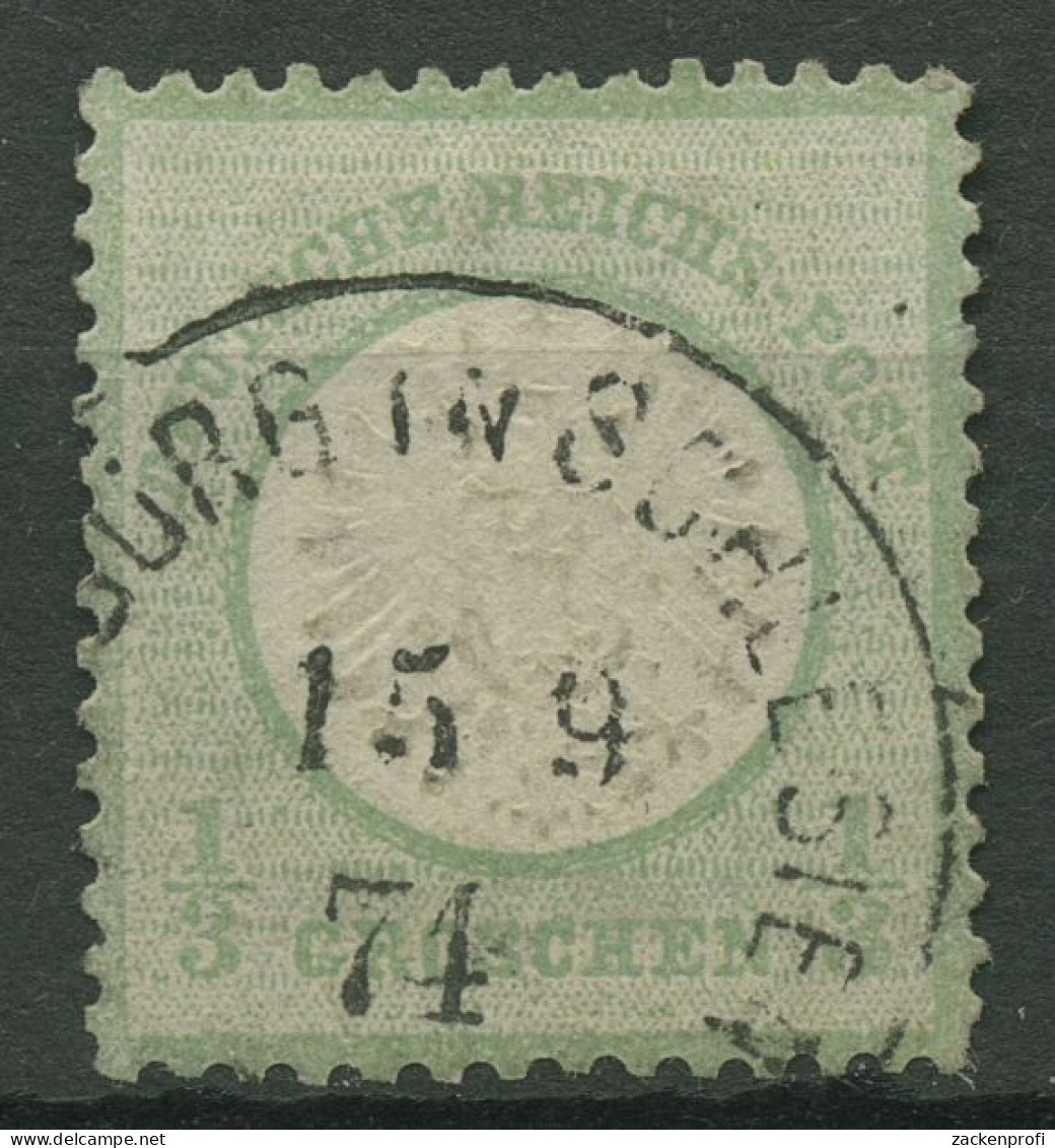 Deutsches Reich 1872 Gr. Brustschild 17 A Gestempelt Geprüft, Etwas Verfärbt - Used Stamps