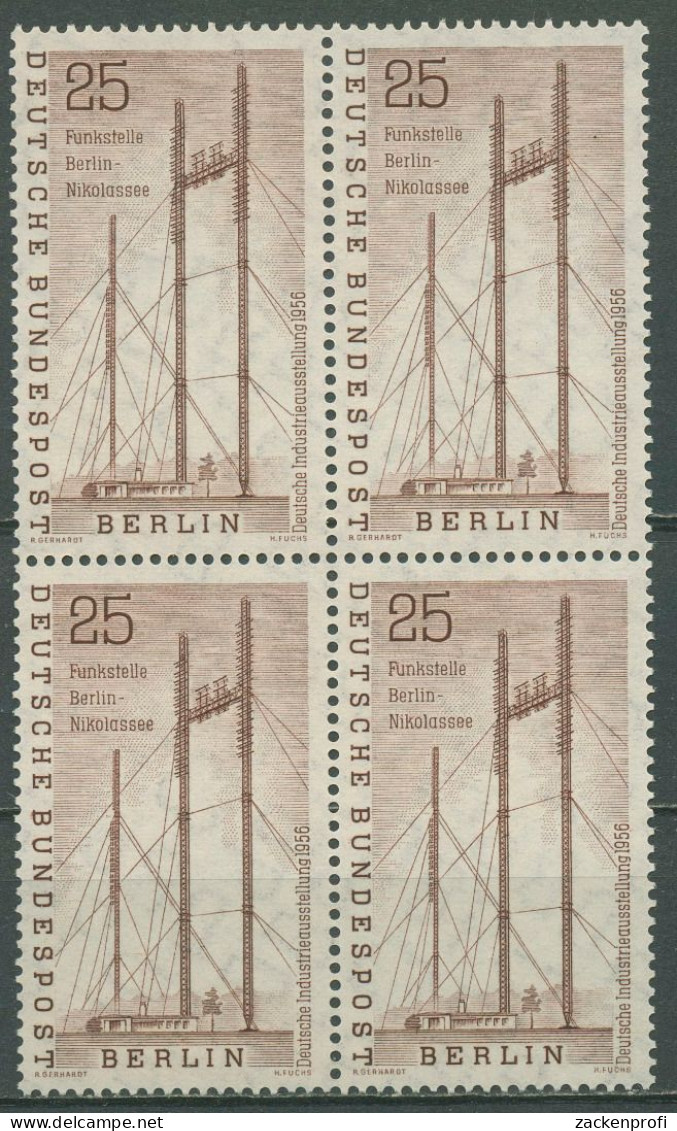 Berlin 1956 Deutsche Industrie-Ausstellung 157 4er-Block Postfrisch - Unused Stamps