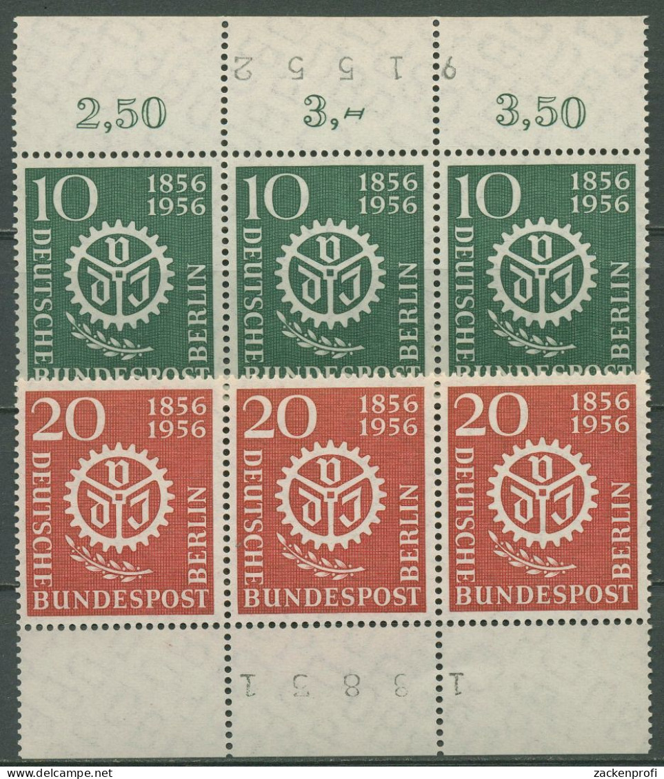 Berlin 1956 100 Jahre Verein Dt. Ingenieure 138/39 Mit Bogen-Nr. Postfrisch - Ungebraucht