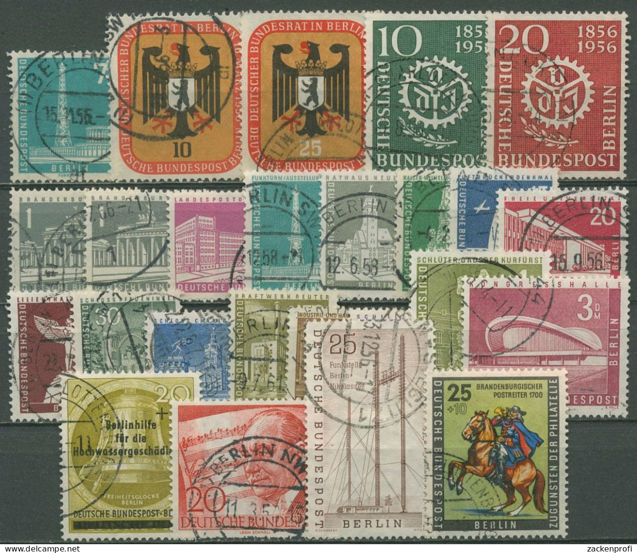 Berlin Jahrgang 1956 Komplett (135/58) Mit BERLIN-Stempel - Used Stamps