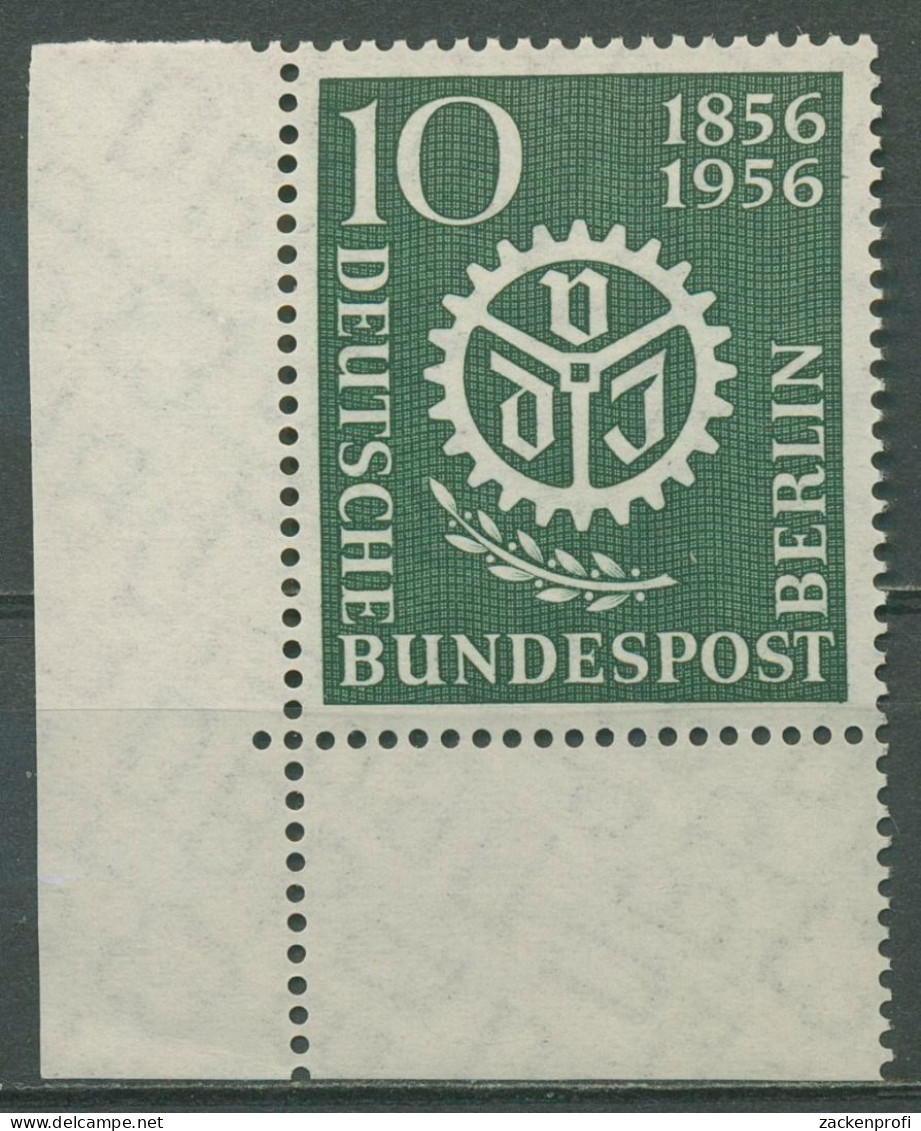Berlin 1956 100 Jahre Verein Deutscher Ingenieure 138 Ecke 3 Postfrisch - Unused Stamps