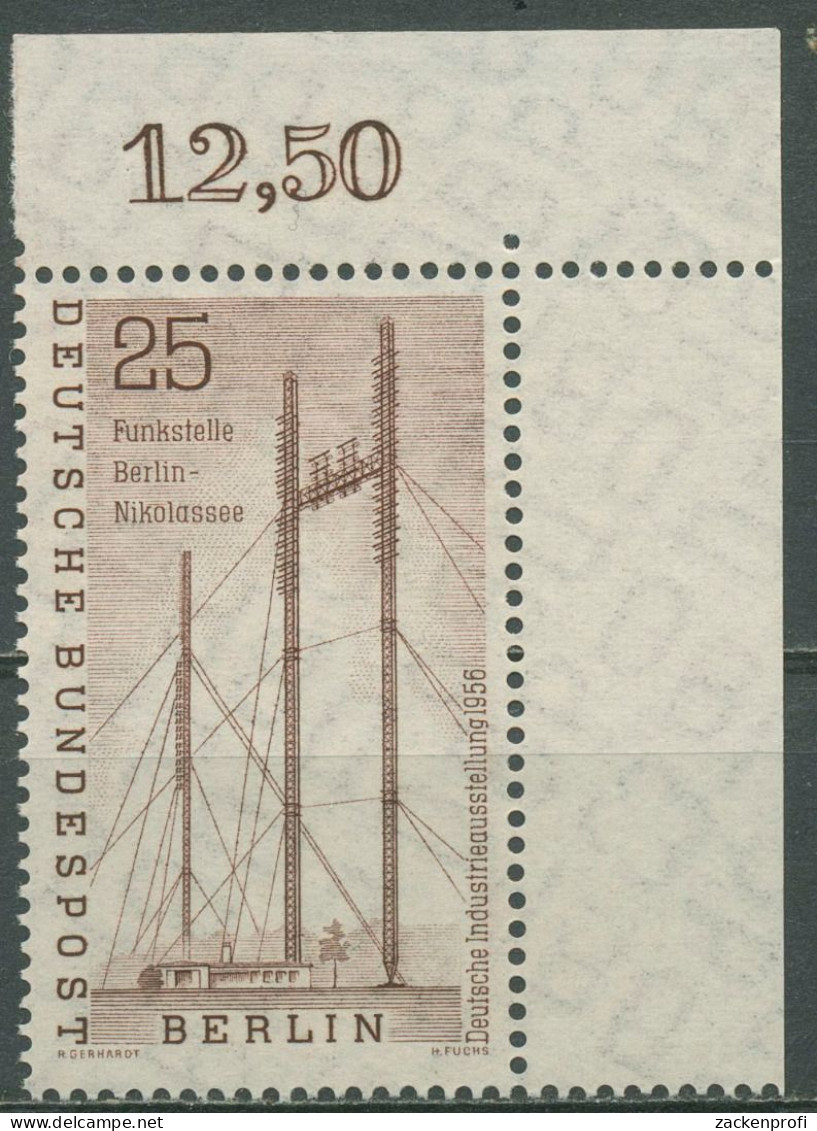 Berlin 1956 Deutsche Industrie-Ausstellung 157 Ecke 2 Postfrisch - Unused Stamps
