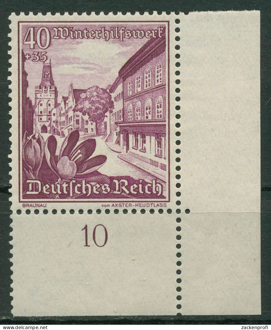 Deutsches Reich 1938 Winterhilfswerk WHW Ostmark 683 Ecke 4 Postfrisch - Unused Stamps