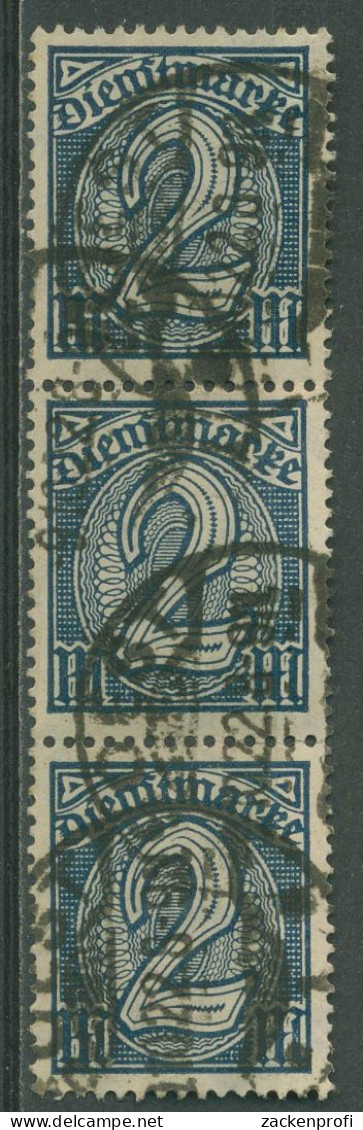Deutsches Reich Dienst 1922/23 Wertziffern D 70 3er-Streifen Gestempelt - Dienstzegels