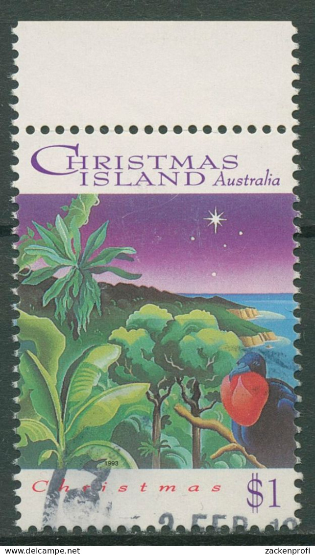 Weihnachts-Insel 1993 Weihnachten Fregattvogel 390 Gestempelt - Christmas Island