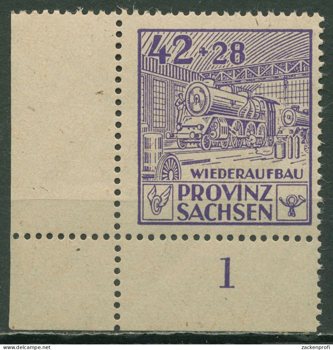 SBZ Provinz Sachsen 1946 Wiederaufbau 89 A Ecke 3 Postfrisch - Sonstige & Ohne Zuordnung