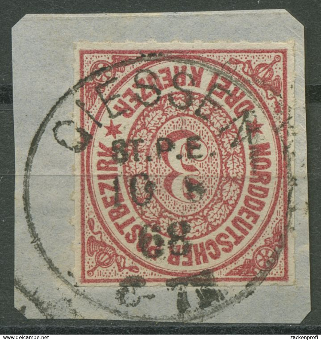 Norddeutscher Postbezirk NDP 1868 3 Kreuzer 9 Mit PR-K1-Stempel GIESSEN ST.P.E. - Oblitérés