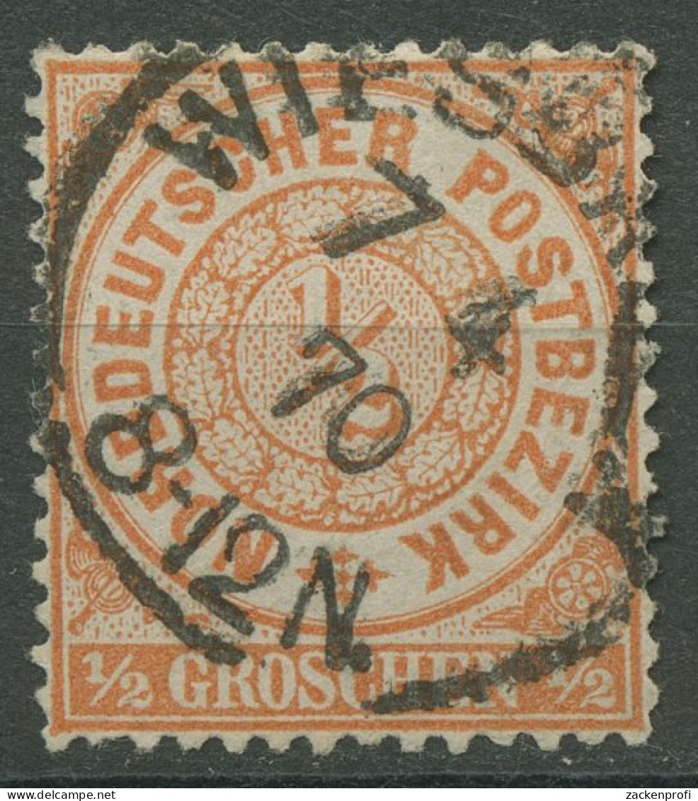 Norddeutscher Postbezirk NDP 1869 1/2 Groschen 15 Gestempelt - Gebraucht