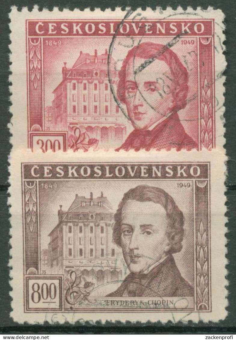 Tschechoslowakei 1949 Komponist Frederic Chopin 581/82 Gestempelt - Used Stamps
