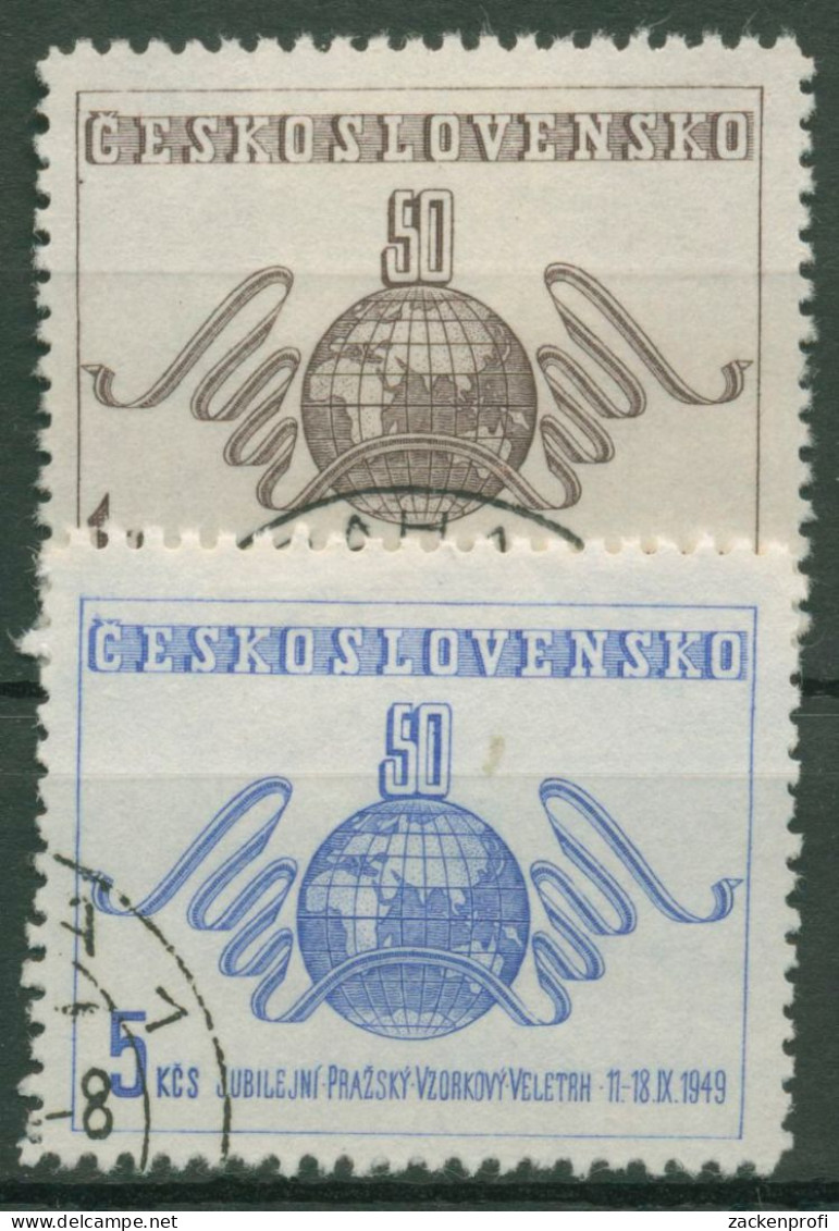 Tschechoslowakei 1949 Mustermesse Prag 583/84 Gestempelt - Usados