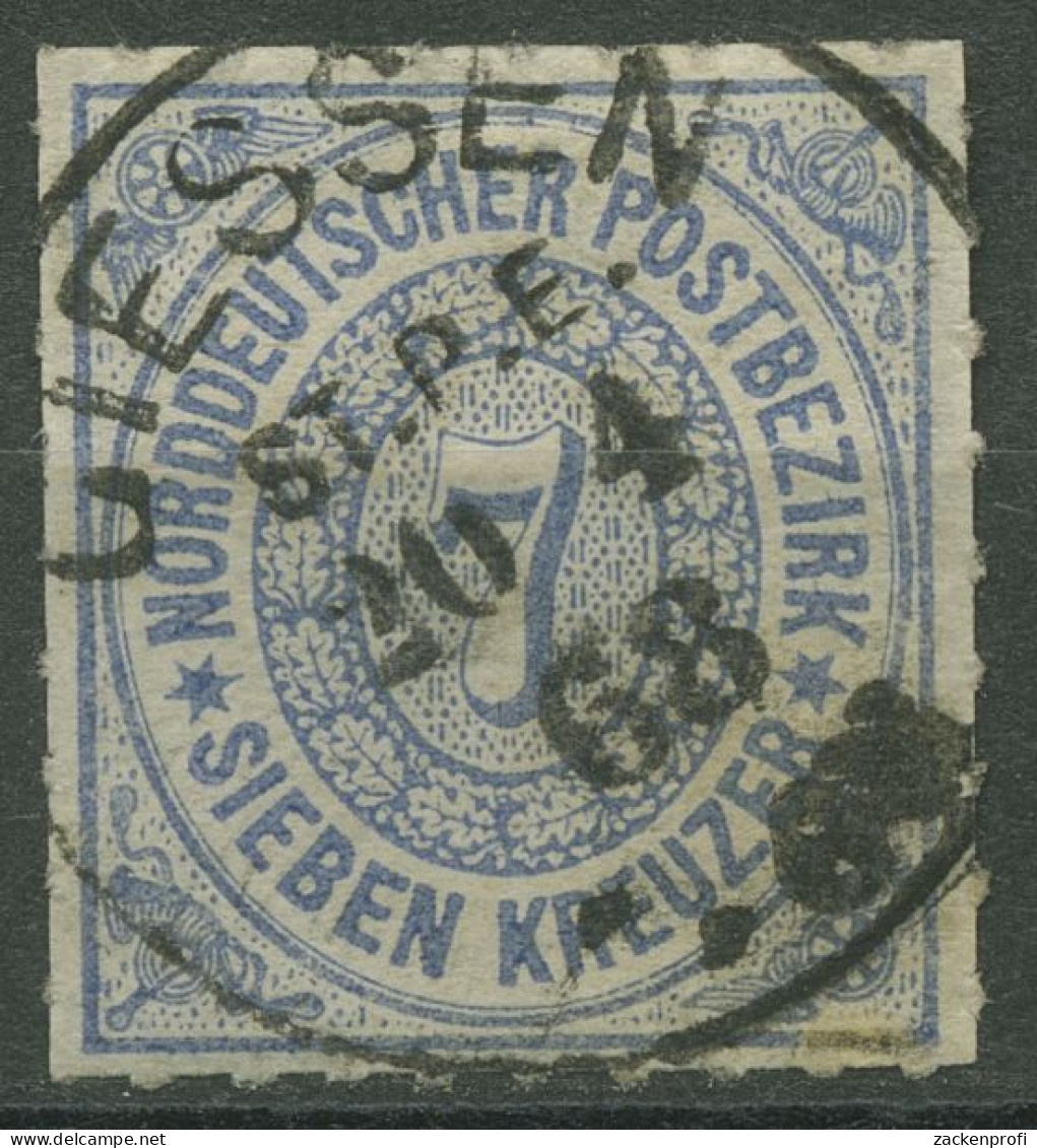 Norddeutscher Postbezirk NDP 1868 7 Kreuzer 10 Mit PR-K1-Stempel GIESSEN ST.P.E. - Used