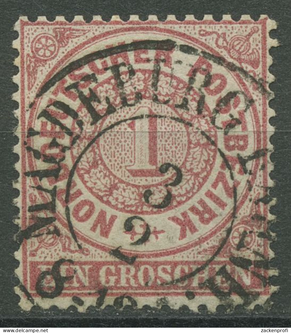 Norddeutscher Postbezirk NDP 1869 1 Gr. 16 Mit PR-K2-Stempel MAGDEBURG-BAHNH. - Used