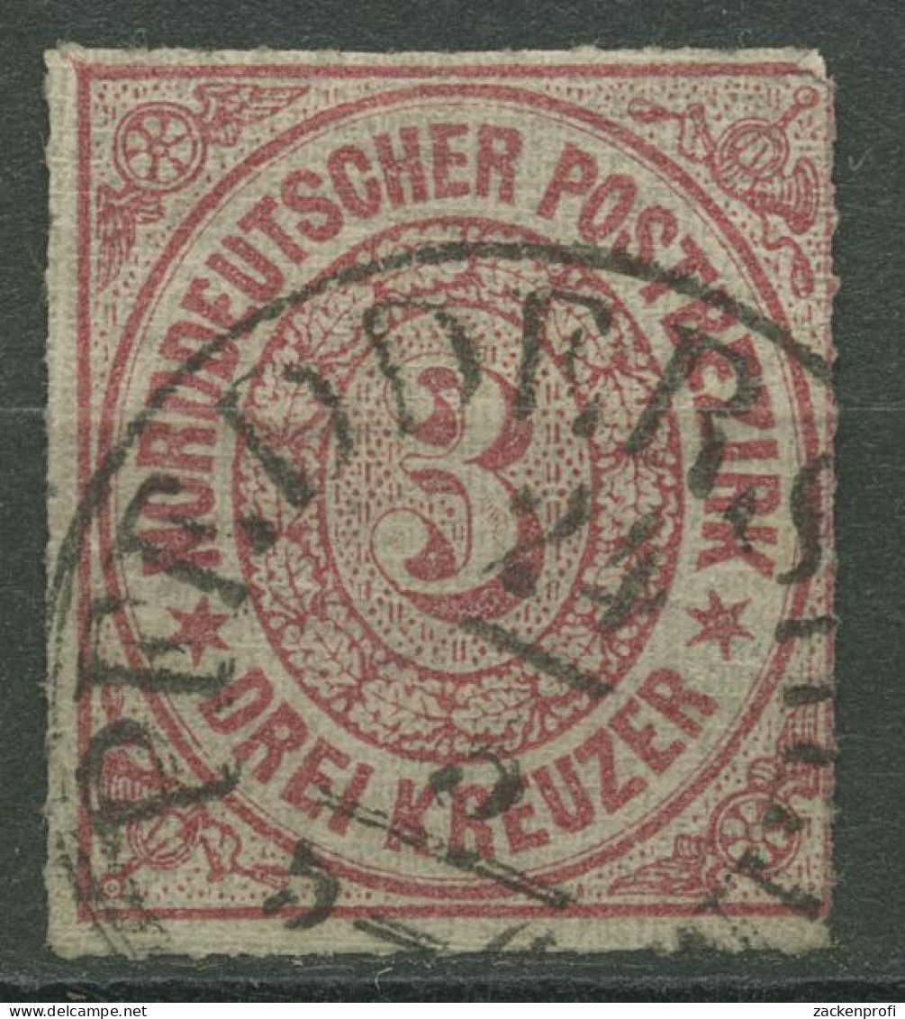 Norddeutscher Postbezirk NDP 1868 3 Kreuzer 9 Mit T&T-K1-Stempel PFEDDERSHEIM - Afgestempeld