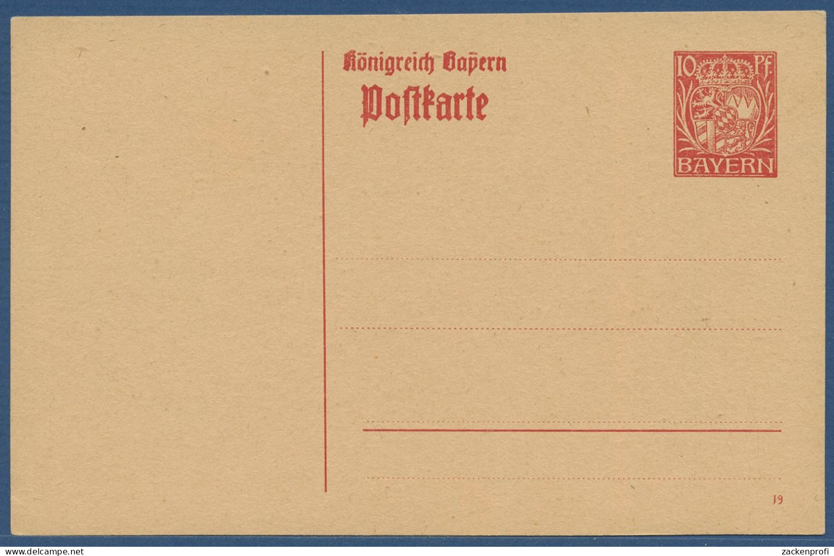 Bayern 1916 Neues Wappen Postkarte P 101/02 Ungebraucht (X40976) - Postal  Stationery