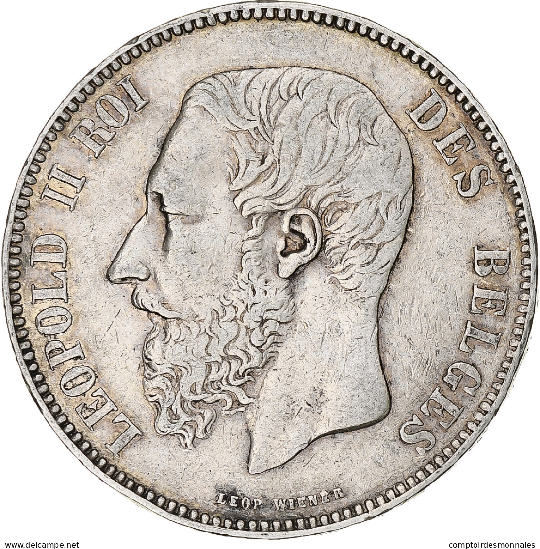 Monnaie, Belgique, Leopold II, 5 Francs, 5 Frank, 1868, TB+, Argent, KM:24 - 5 Frank