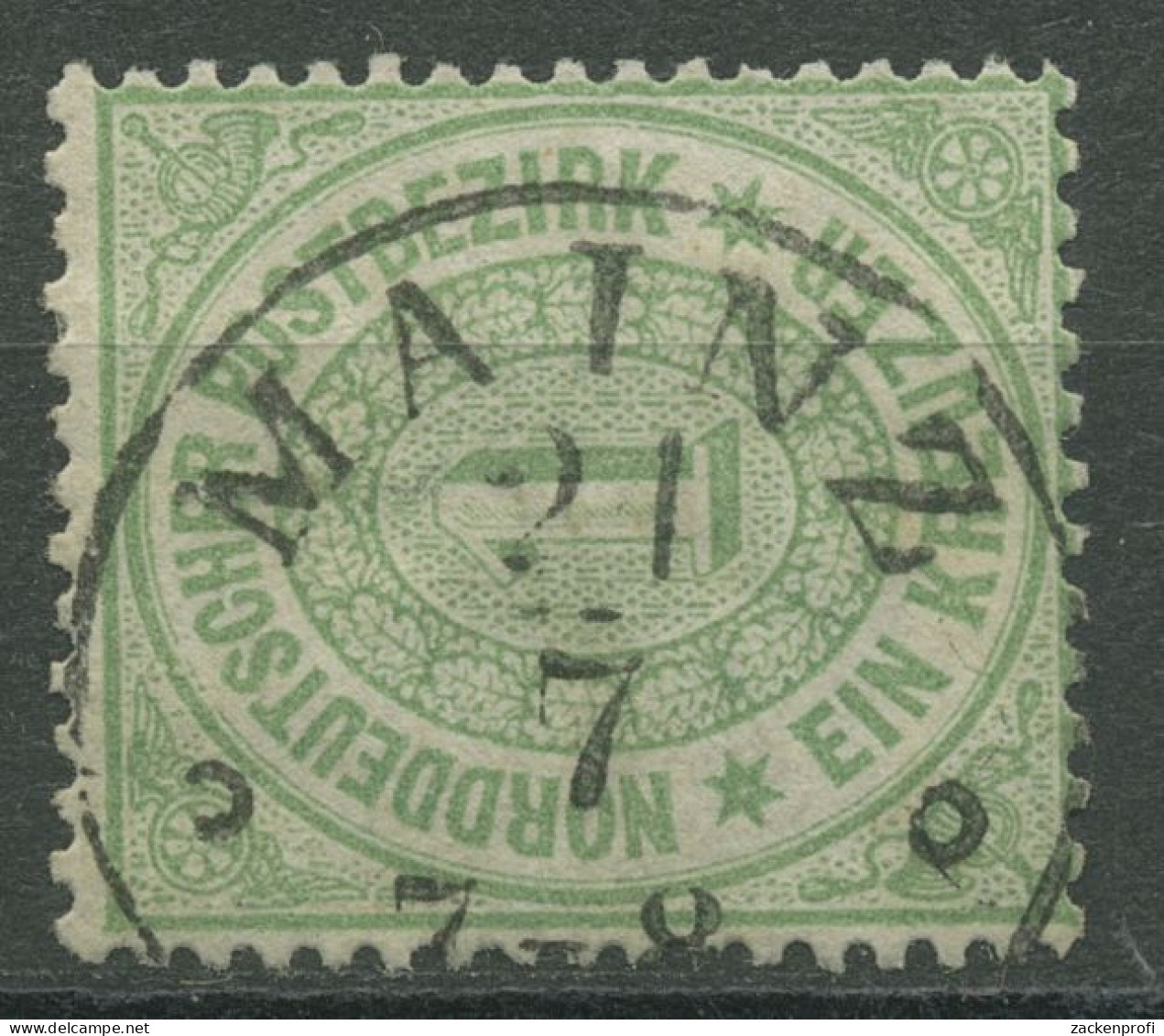 Norddeutscher Postbezirk NDP 1869 1 Kreuzer 19 Mit T&T-K1-Stempel MAINZ - Used