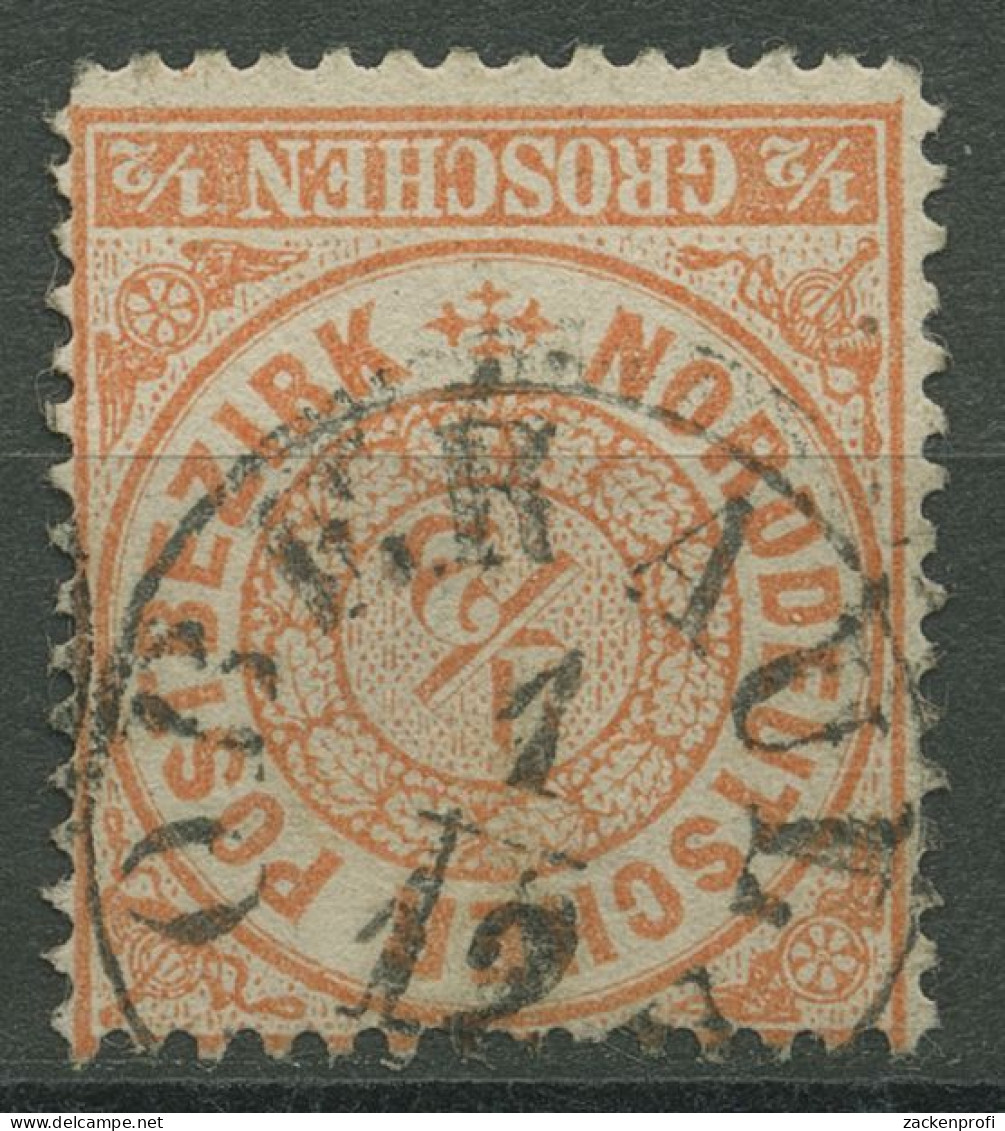 Norddeutscher Postbezirk NDP 1869 1/2 Groschen 15 Mit T&T-K1-Stempel OBER AULA - Usados