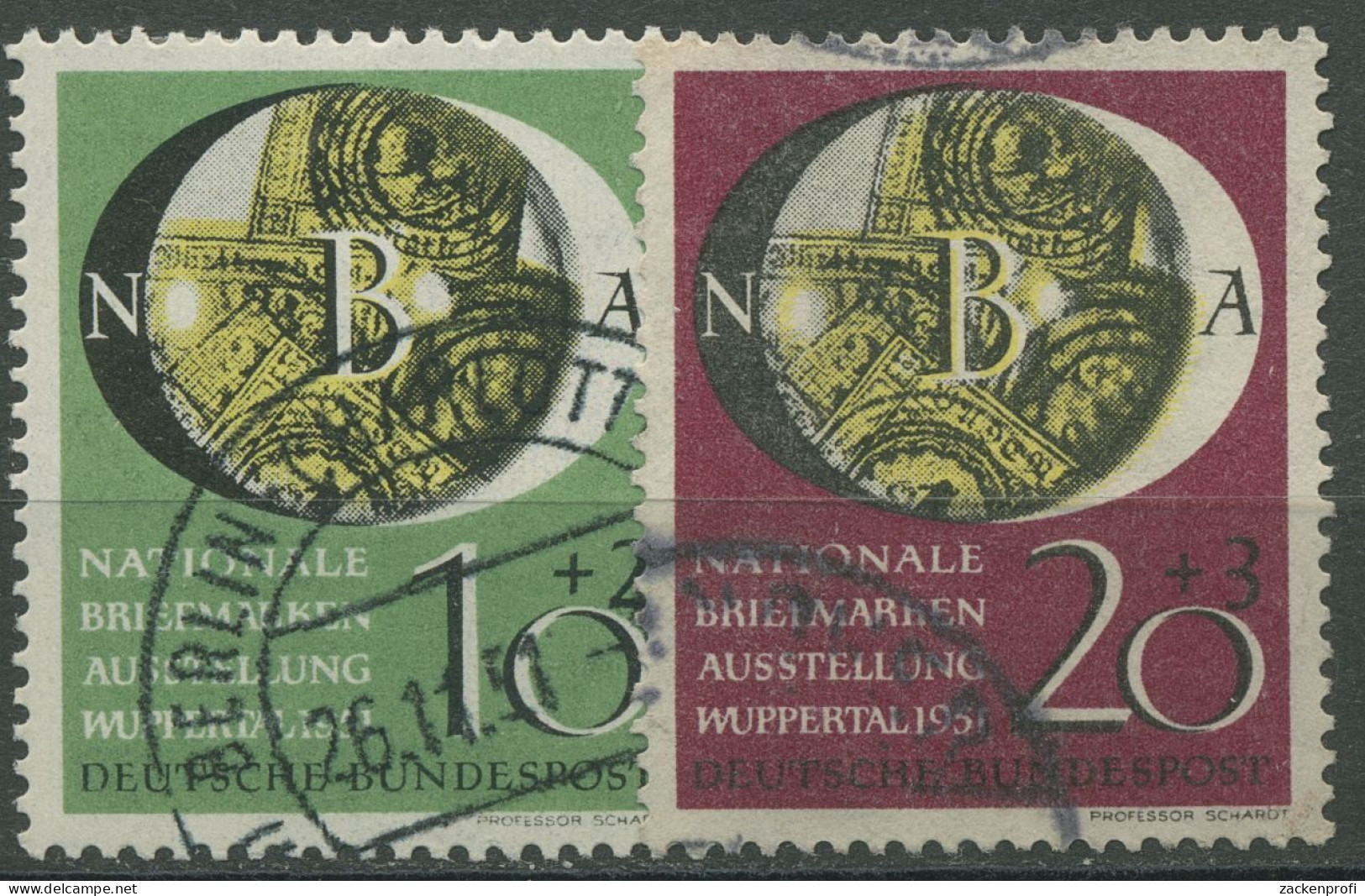 Bund 1951 Briefmarken-Ausstellung Wuppertal 141/42 Gestempelt (R81081) - Gebruikt