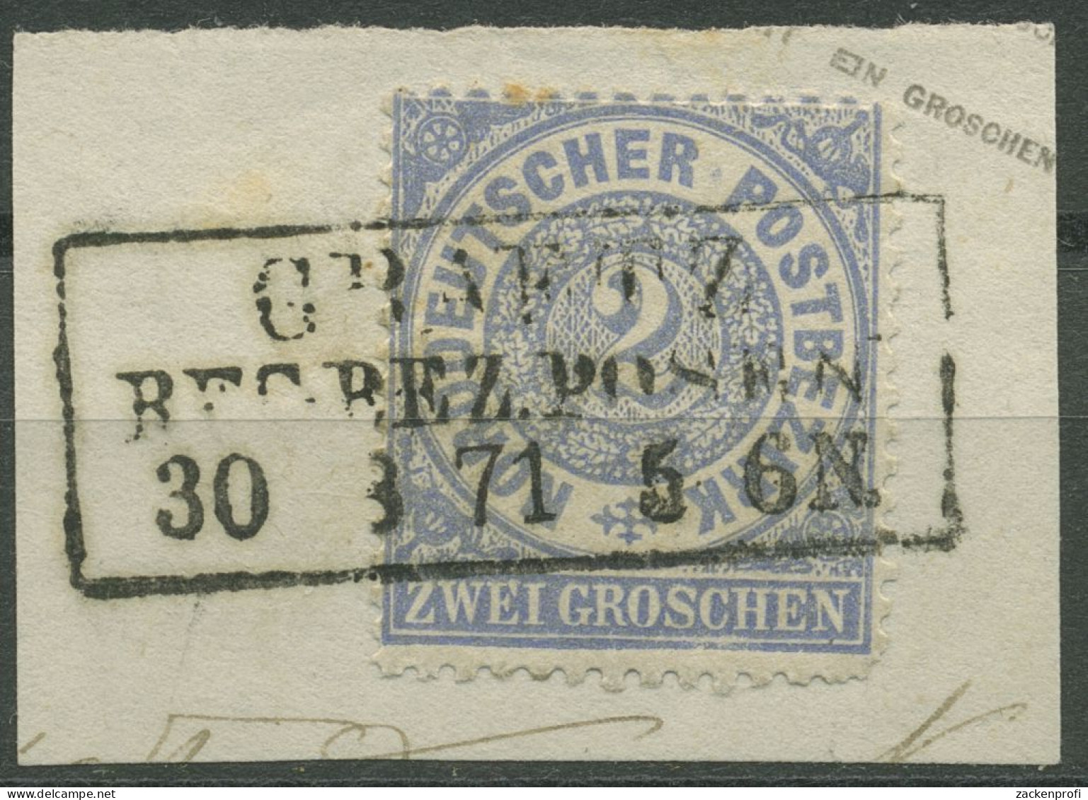 Nordd. Postbezirk NDP 1869 2 Groschen 17 Mit PR-Ra3-Stempel GRAETZ, Briefstück - Used