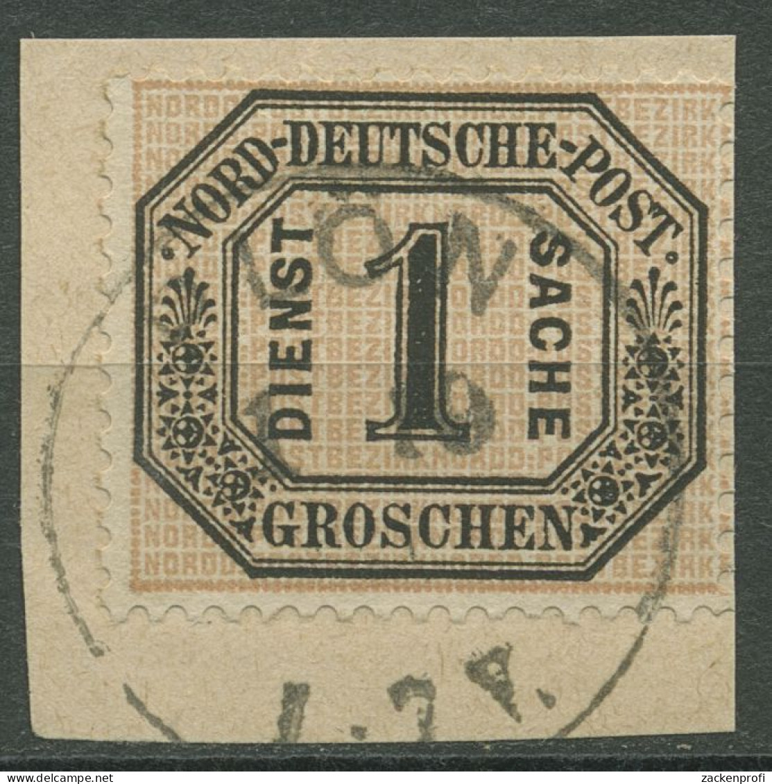 Nordd. Postbezirk NDP Dienstmarke 1870 1 Gr. D 4 Ablöser K1-Stempel PLÖN - Oblitérés