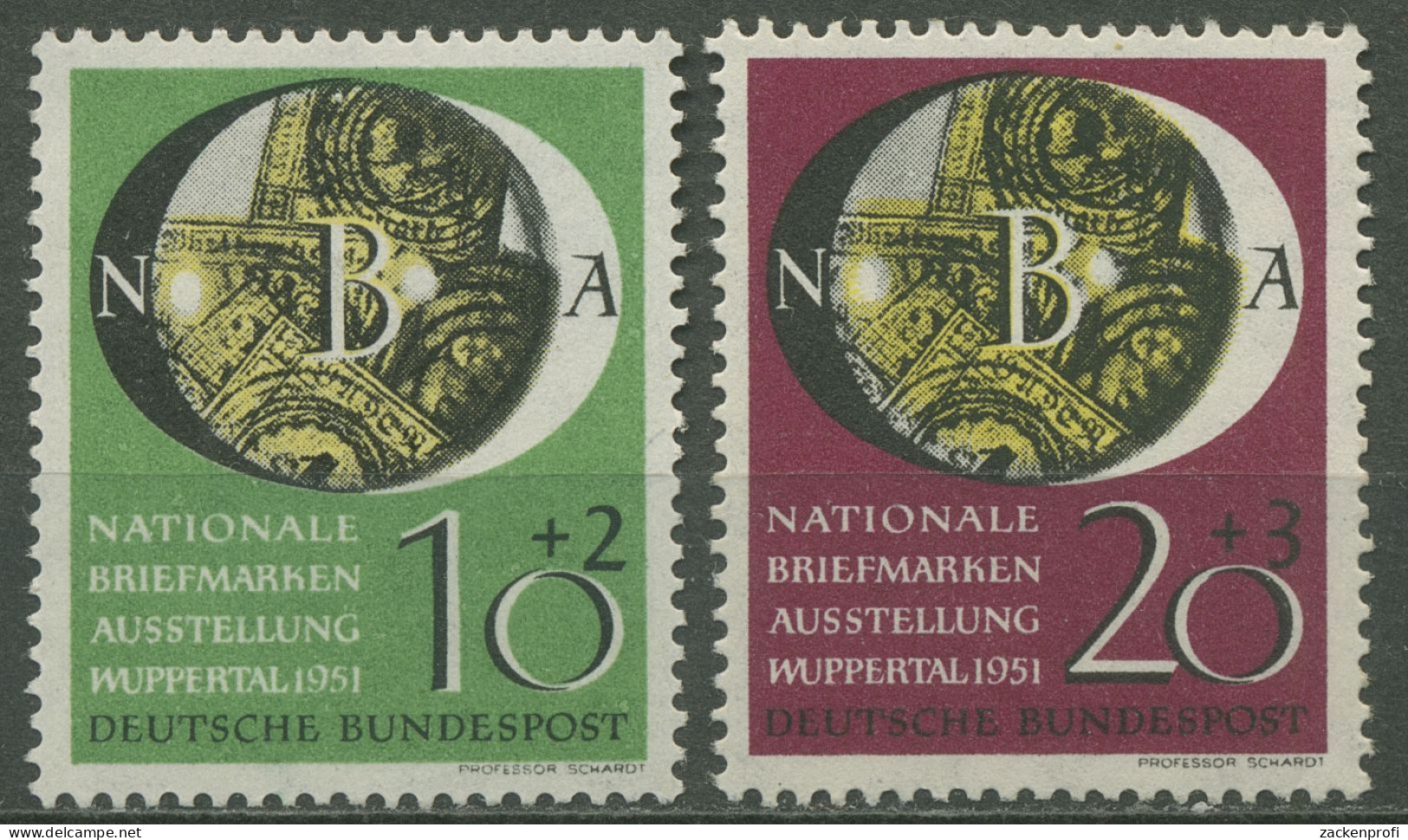 Bund 1951 Briefm.-Ausstellung Wuppertal 141/42 Postfrisch, Kl. Fehler (R81074) - Nuevos