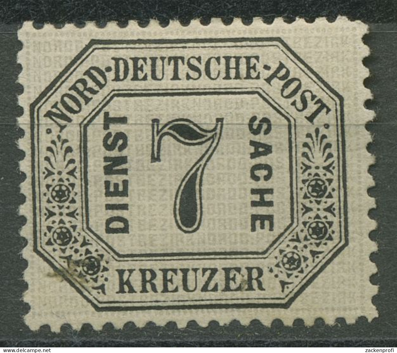 Nordd. Postbezirk NDP Dienstmarke 1870 7 Kreuzer D 9 Mit Falz, Kl. Fleck - Mint