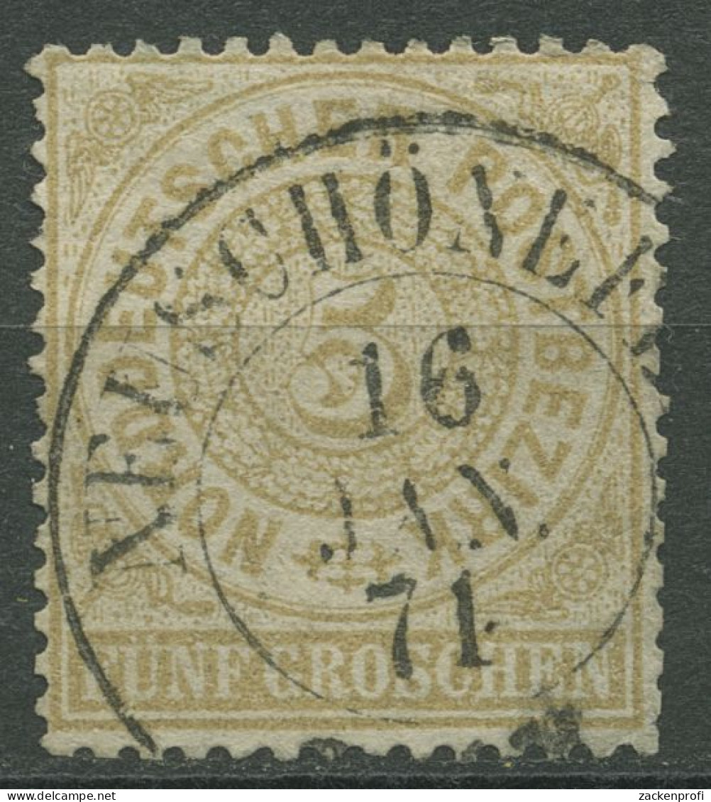 Norddeutscher Postbezirk NDP 1869 5 Groschen 18 Mit SA-K2-Stempel NEUSCHÖNEFELD - Afgestempeld