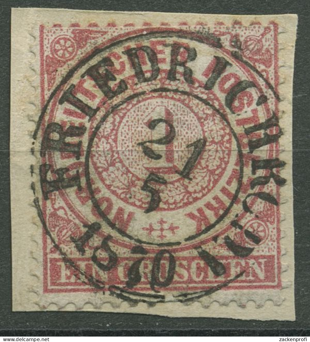 Norddeutscher Postbezirk NDP 1869 1 Groschen 16 Mit T&T-K2-Stempel FRIEDRICHRODA - Oblitérés