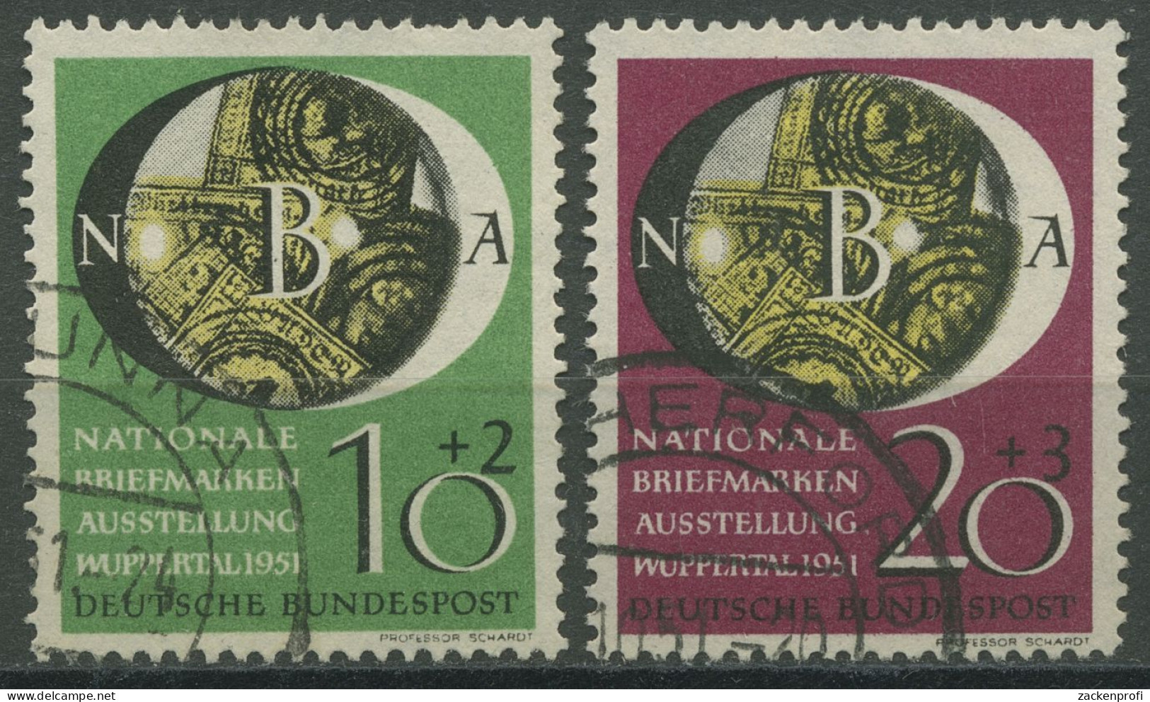 Bund 1951 Ausstellung Wuppertal 141/42 Gestempelt, Kl. Zahnfehler (R81082) - Used Stamps