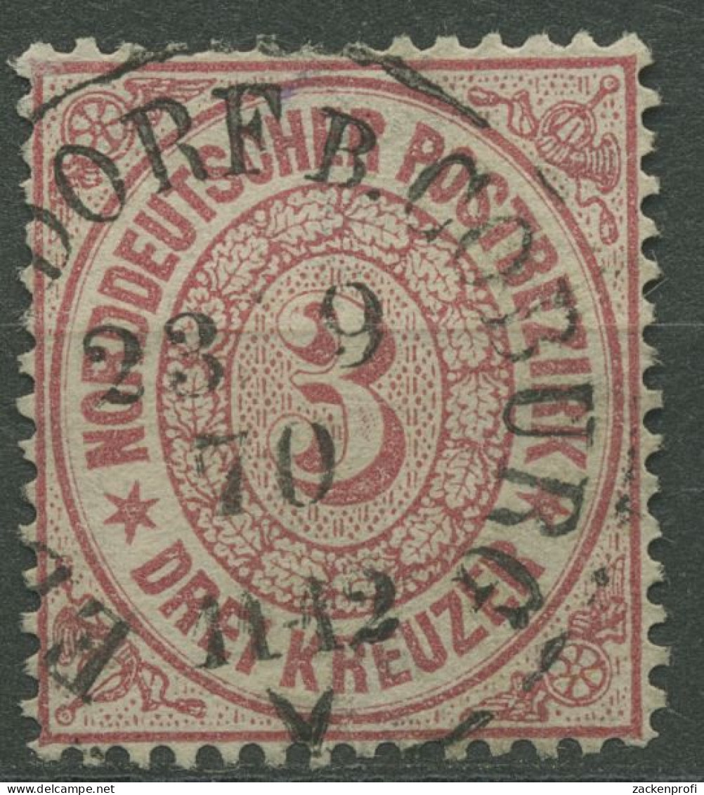 Nordd. Postbezirk NDP 1869 3 Kreuzer 21 Mit T&T-K1-Stempel EBERSDORF B. COBURG - Afgestempeld