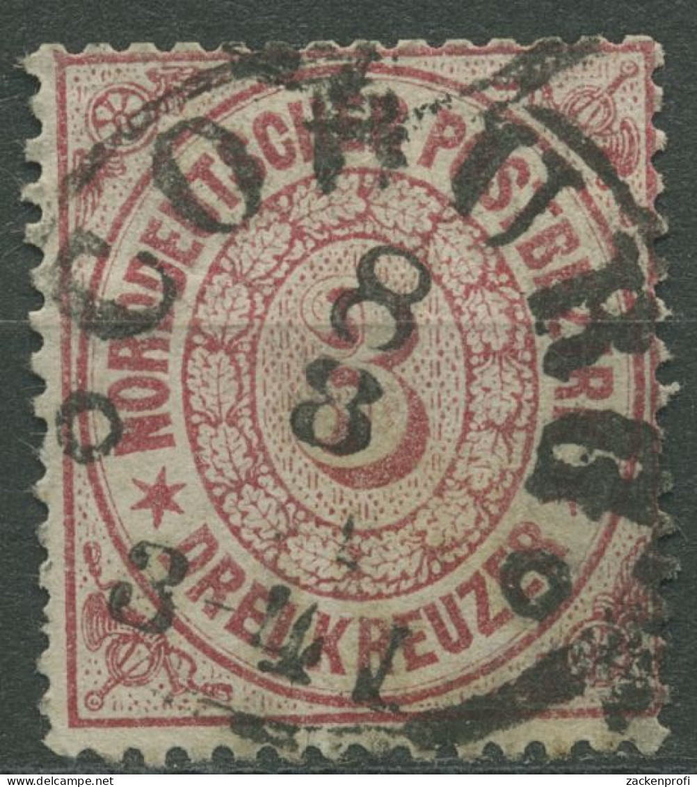 Norddeutscher Postbezirk NDP 1869 3 Kreuzer 21 Mit T&T-K1-Stempel COBURG - Oblitérés