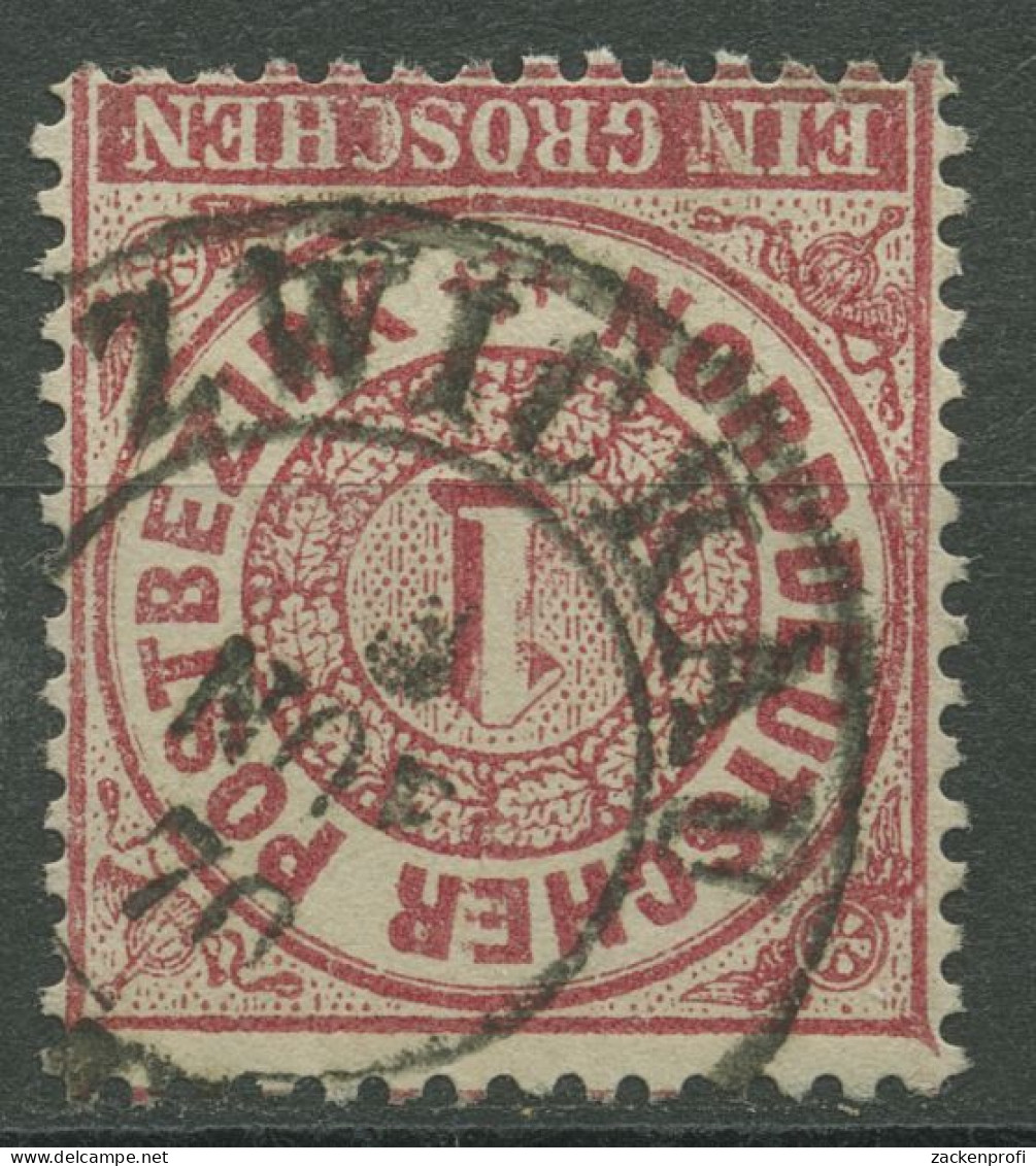 Norddeutscher Postbezirk NDP 1869 1 Groschen 16 Mit SA-K2-Stempel ZWICKAU - Afgestempeld