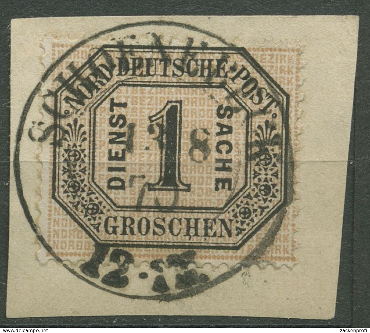 Nordd. Postbezirk NDP Dienstmarke 1870 1 Gr. D 4 Mit PR-K2-Stempel SCHOENEBECK - Usados