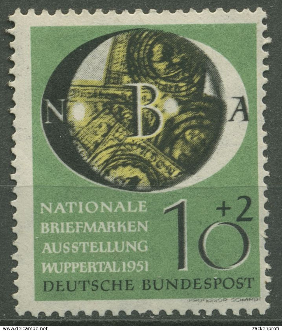 Bund 1951 Ausstellung Wuppertal 141 Postfrisch Zahnfehler, Mängel (R81077) - Neufs