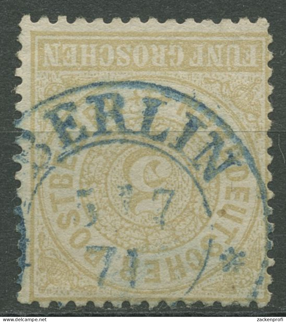 Norddeutscher Postbezirk NDP 1869 5 Groschen 18 Mit K2-Stempel Blau BERLIN - Usados