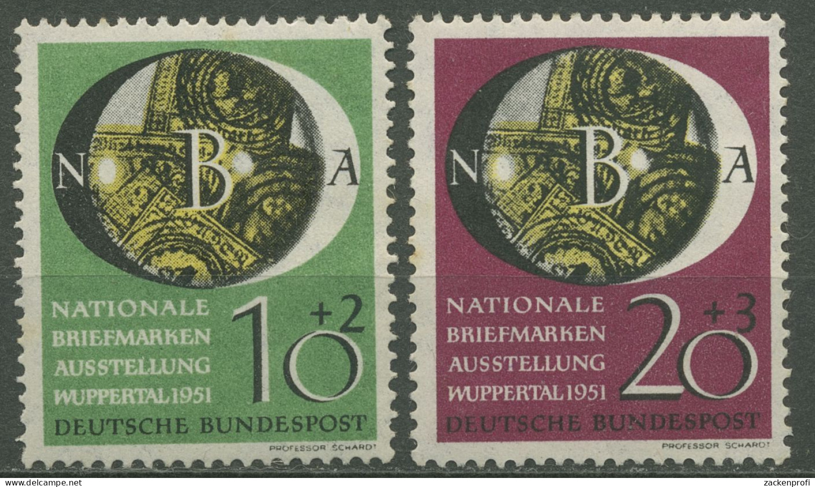 Bund 1951 Briefm.-Ausstellung Wuppertal 141/42 Mit Falz, Gummimängel (R81075) - Neufs