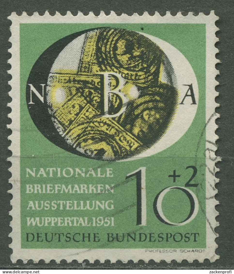 Bund 1951 Ausstellung Wuppertal 141 Mit Wellenstempel (R81085) - Used Stamps