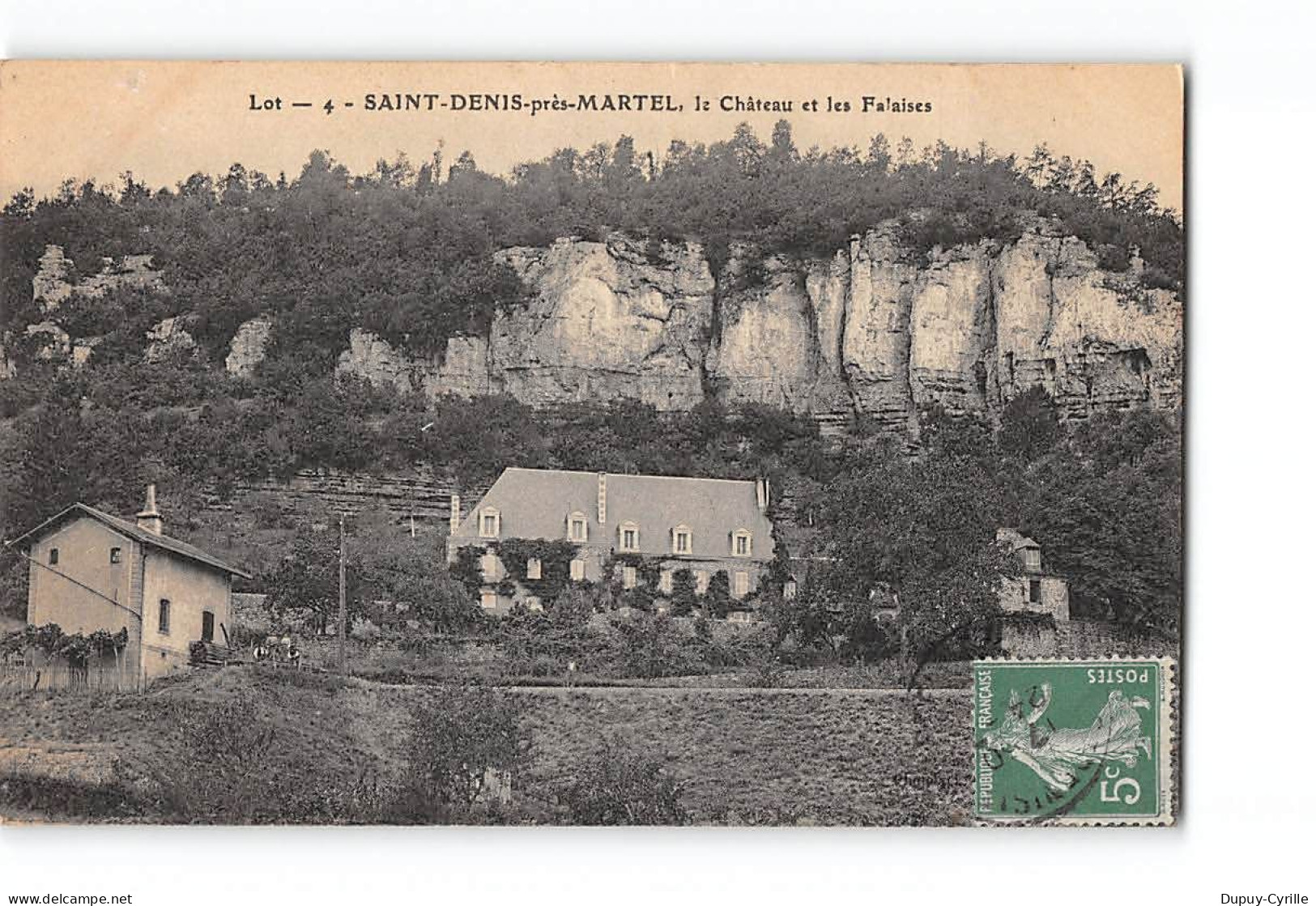 SAINT DENIS Près MARTEL - Le Château Et Les Falaises - Très Bon état - Andere & Zonder Classificatie