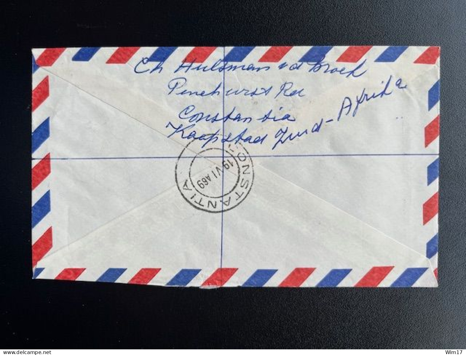 SOUTH AFRICA RSA 1969 REGISTERED LETTER CONSTANTIA TO THE HAGUE 19-06-1969 ZUID AFRIKA - Lettres & Documents