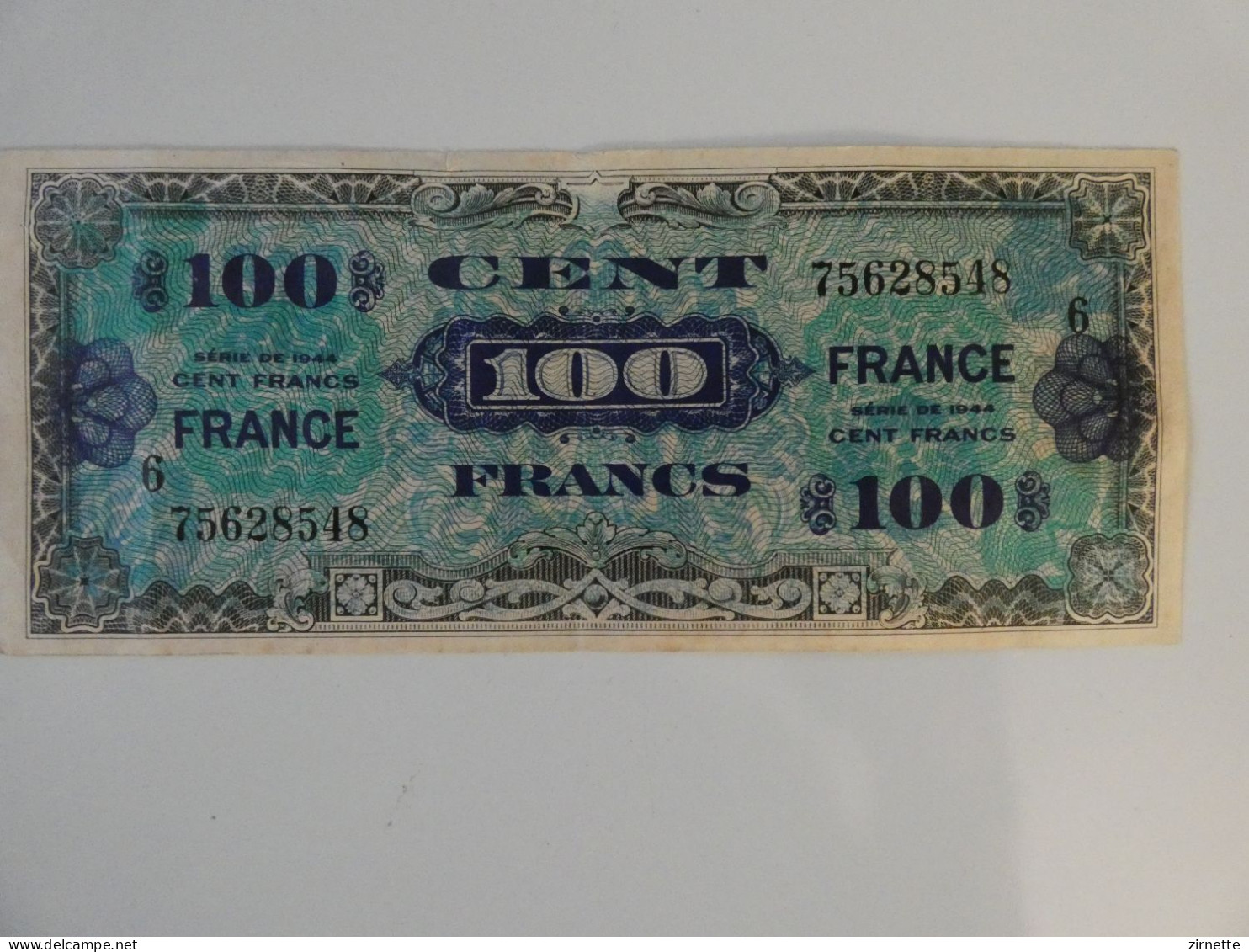 Billets De 100 Francs 1944/45 Verso FRANCE Série 10 Et Série 6. Lot De 4 - 1945 Verso France