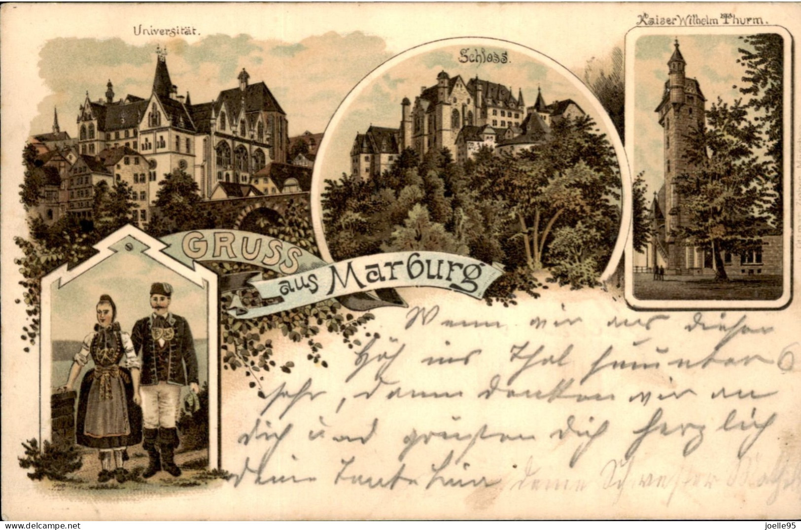 Duitsland - Litho - Marburg - 1900 - Marburg
