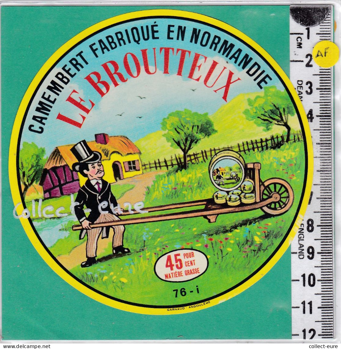 C1360 FROMAGE CAMEMBERT LE BROUTTEUX MOULINEAUX SEINE MARITIME BROUETTE - Fromage