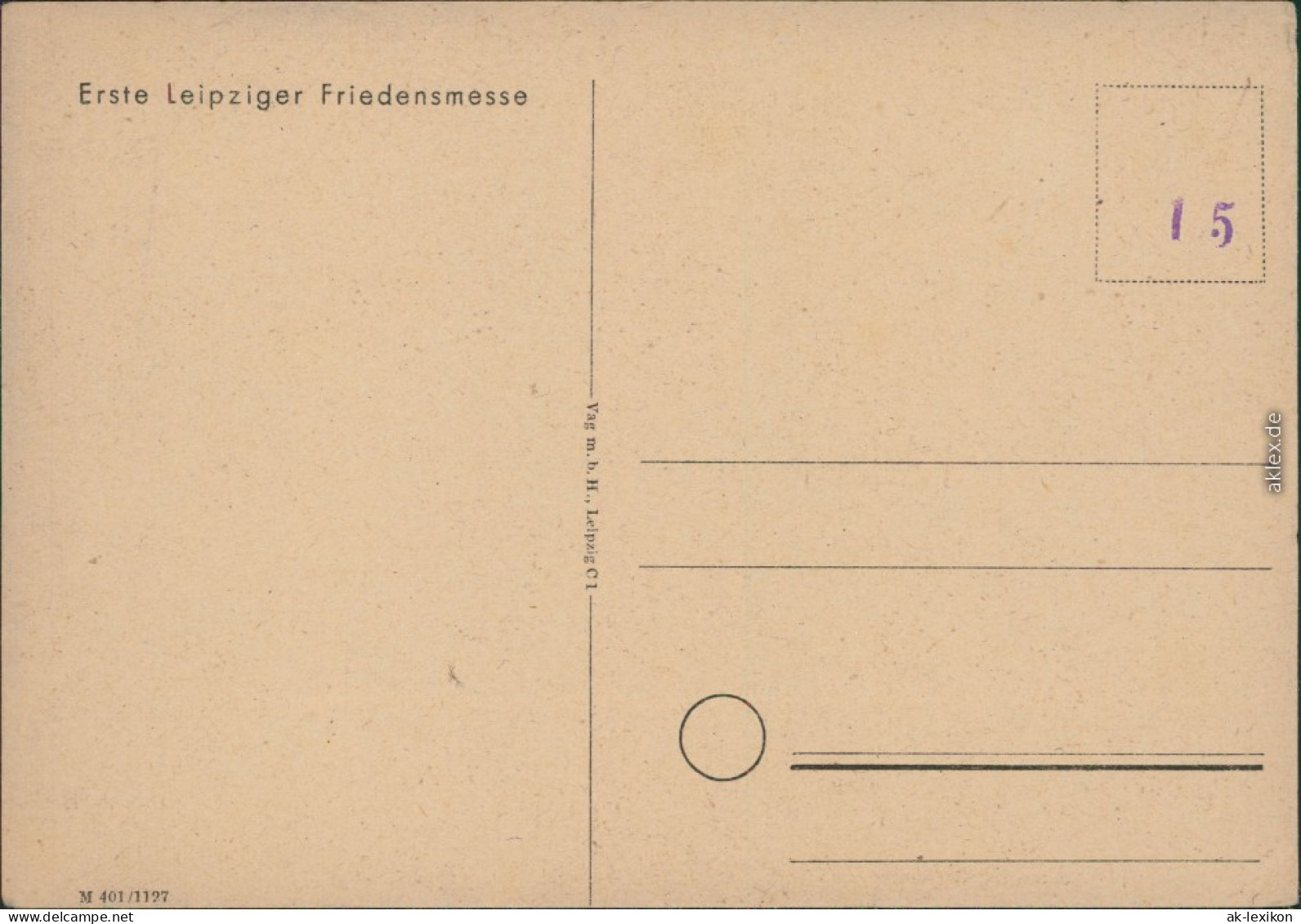 Künstlerkarte Ansichtskarte Leipzig Erste Leipziger Friedensmesse  Bach 1955 - Leipzig