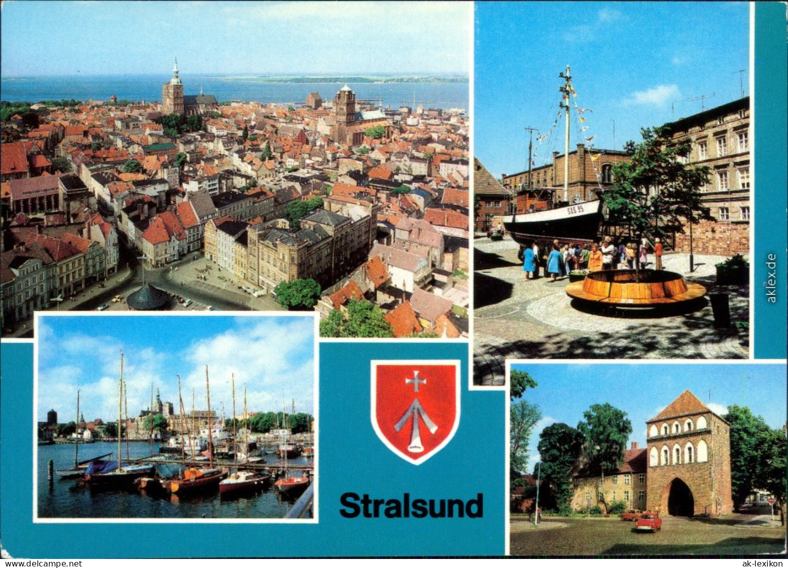 Stralsund Panorama-Ansicht, Meeresmuseum / Museum Für Meereskunde, Hafen  1983 - Stralsund