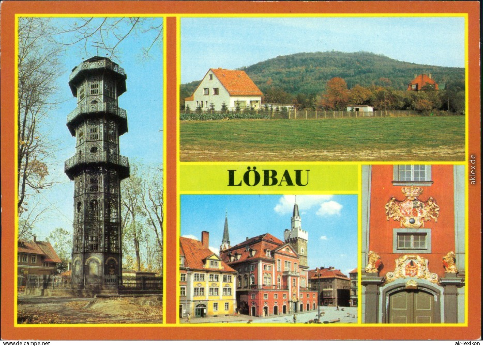 Löbau Aussichtsturm Auf Löbauer Berg, Rathaus, Portal Am Rathaus 1983 - Löbau