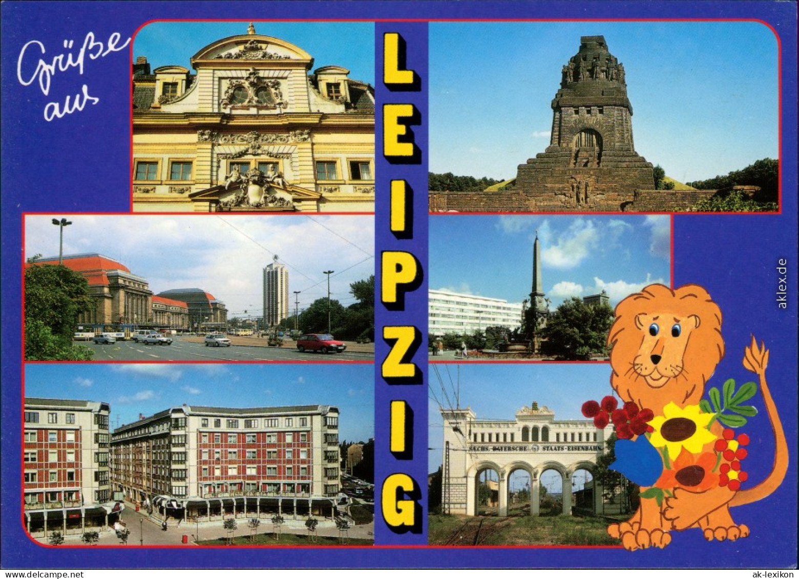 Leipzig Romanushaus, Völkerschlachtdenkmal, Hauptbahnhof, Mendebrunnen Uvm. 1995 - Leipzig