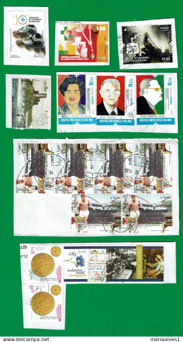 Portugal Nice Lot On Paper Recent Stamps - Oblitérés